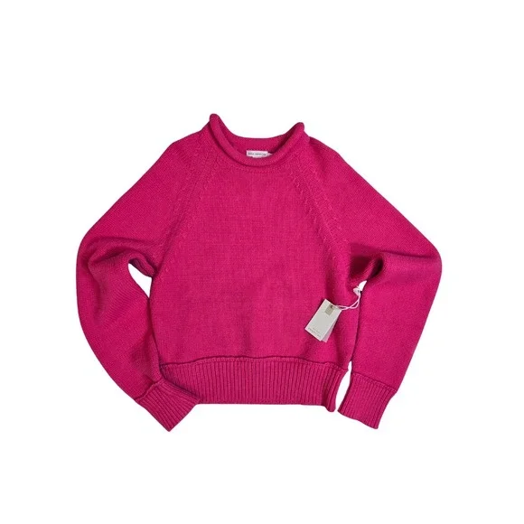 Good American Roll Neck Sweater Ballerina Pink Size L NWT $179 - Picture 3 of 6